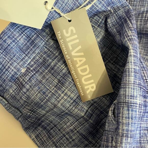 CON.STRUCT Crosshatch Stretch Cotton Chino Shorts Navy Men’s Sz 40 - Picture 7 of 7